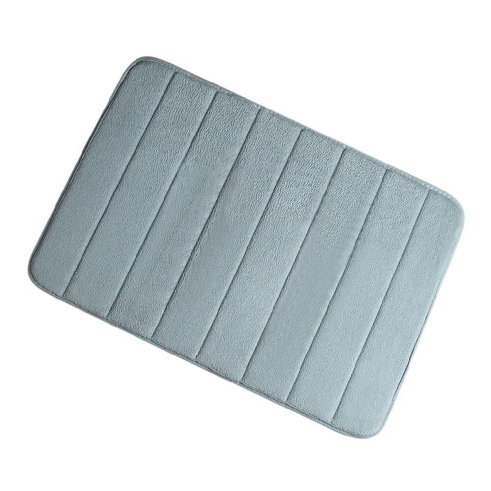Bathroom Rugs Non-slip Soft Absorbent Memory Foam Bath Mats 24 X 16 Inch Gray